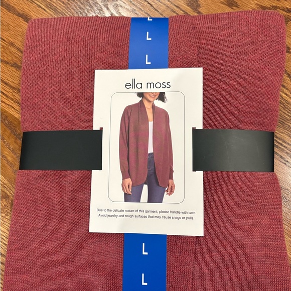 NWT Ella Moss Cozy Cardigan Layering Piece loungewear Rust size Large - Picture 5 of 5